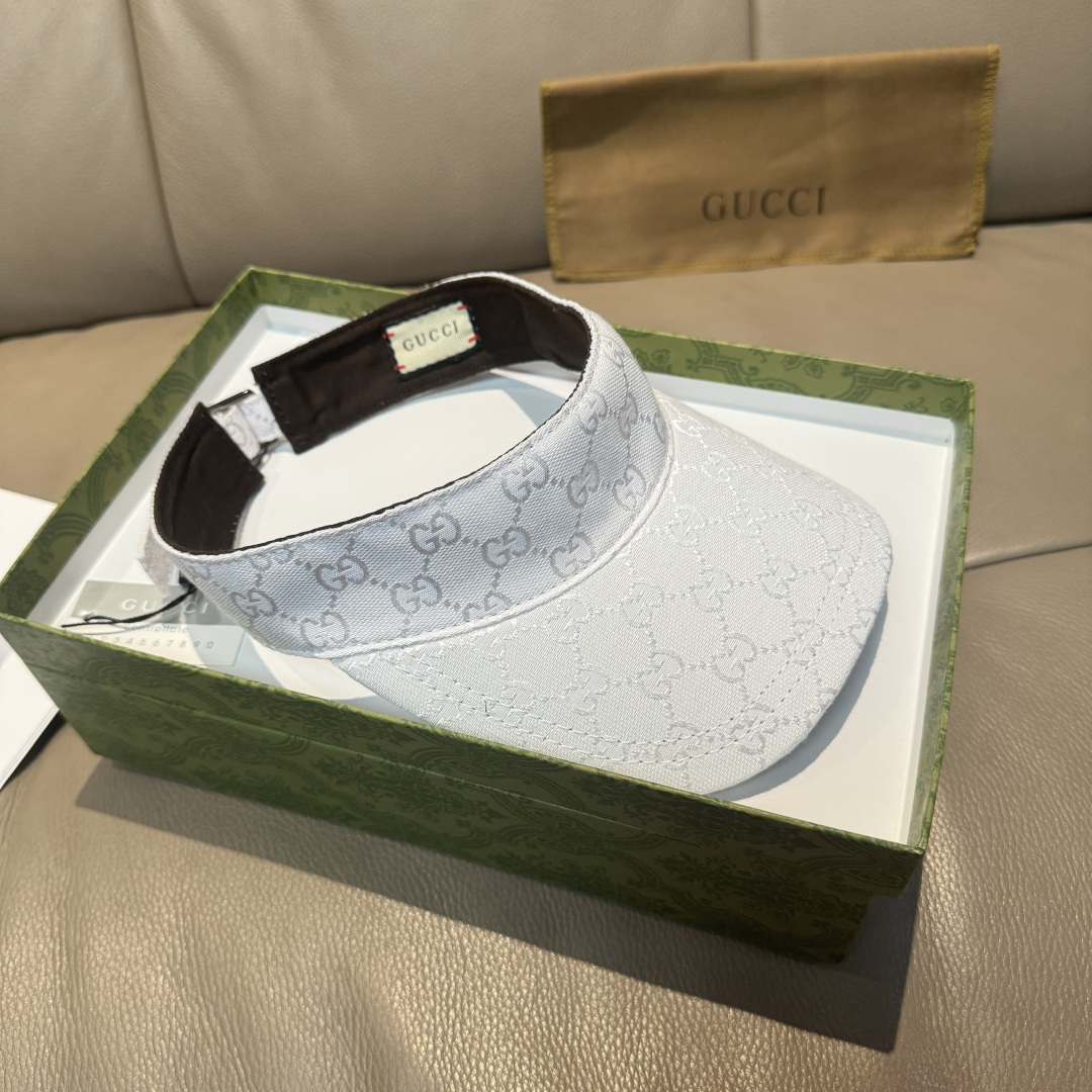原单版本出货！配盒子布袋，Gucci(古奇)最新原单宽版织带空顶帽。专柜1:1开模订制，最高版本，原版帆
