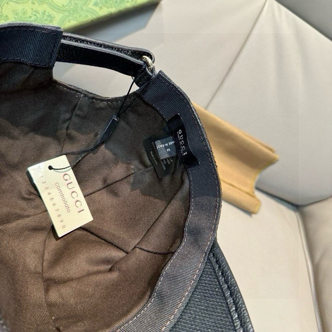 配包装布袋，Gucci古奇新款原单棒球帽， 大双G，专柜1:1开模订制，原版帆布面料+头层牛皮，轻盈透气