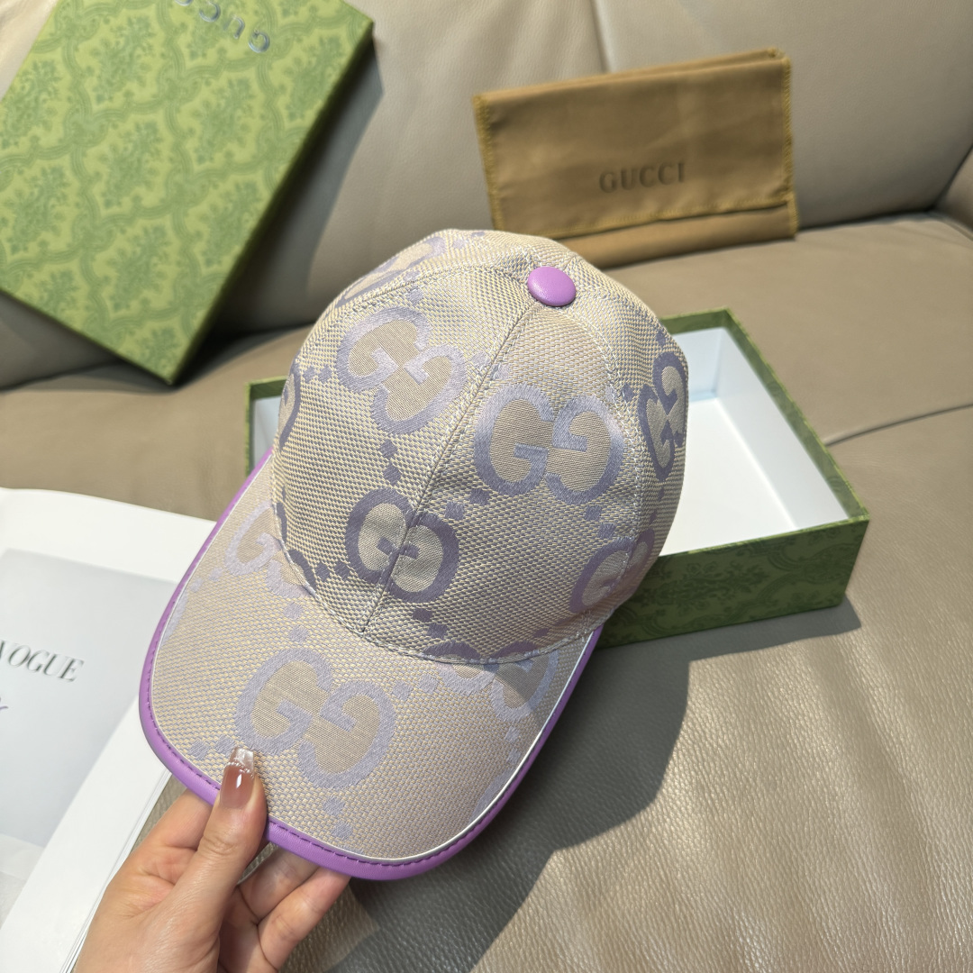 配包装布袋，Gucci古奇新款原单棒球帽， 糖果色大双G，专柜1:1开模订制，原版帆布面料+头层牛皮，轻