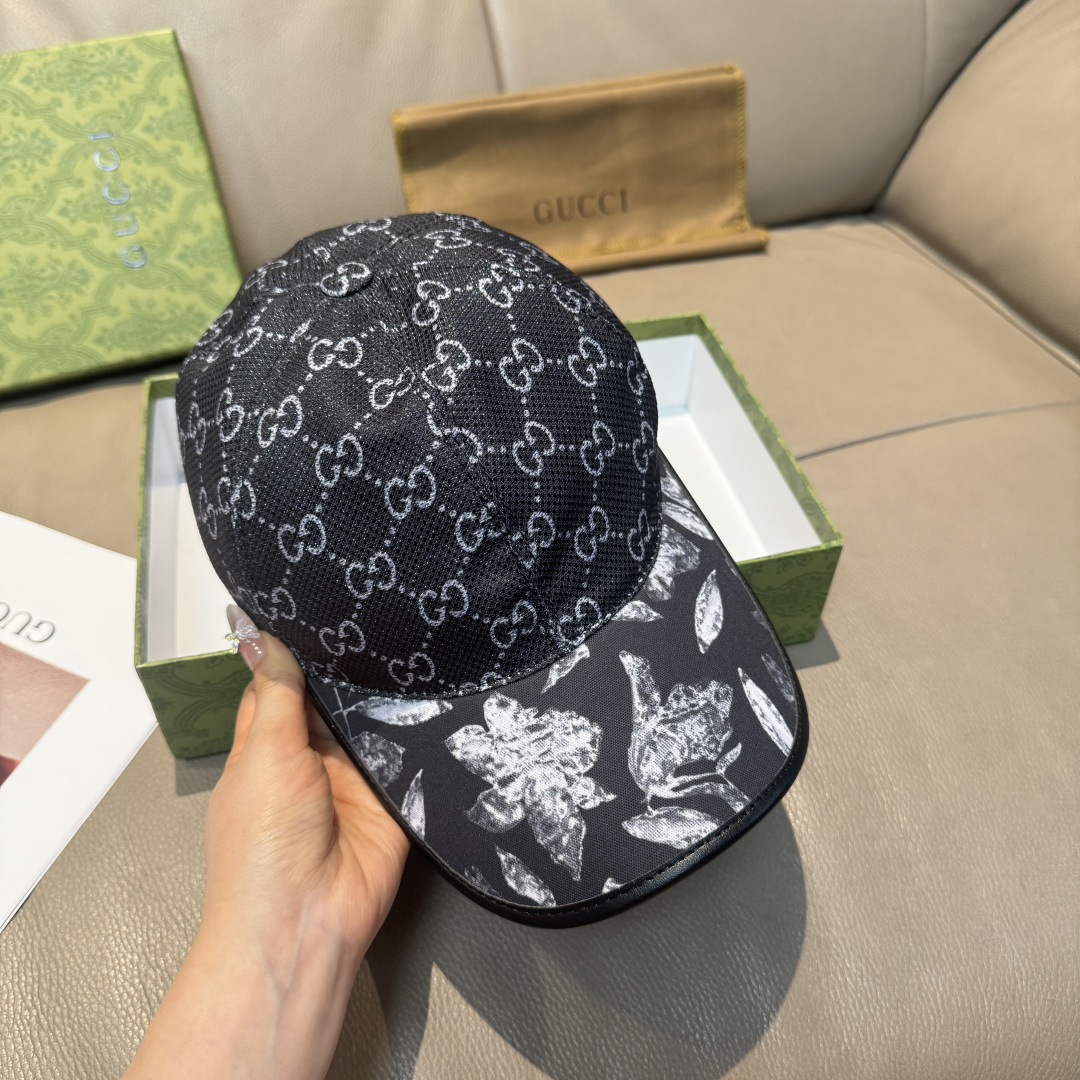 原单版本出货！配盒子布袋，Gucci(古奇)最新原单棒球帽，专柜1:1开模订制，最高版本，原版帆布料+头
