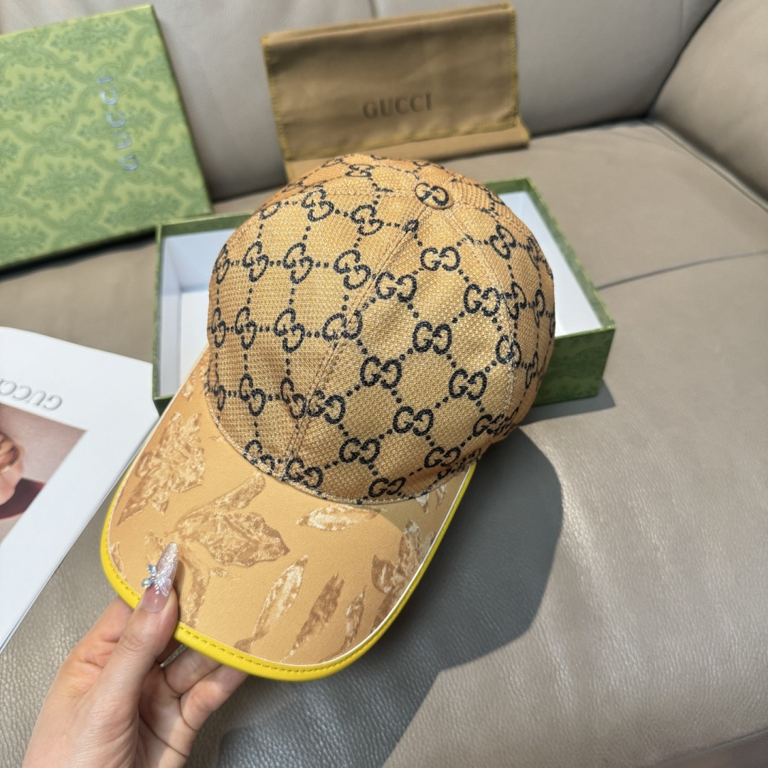 原单版本出货！配盒子布袋，Gucci(古奇)最新原单棒球帽，专柜1:1开模订制，最高版本，原版帆布料+头
