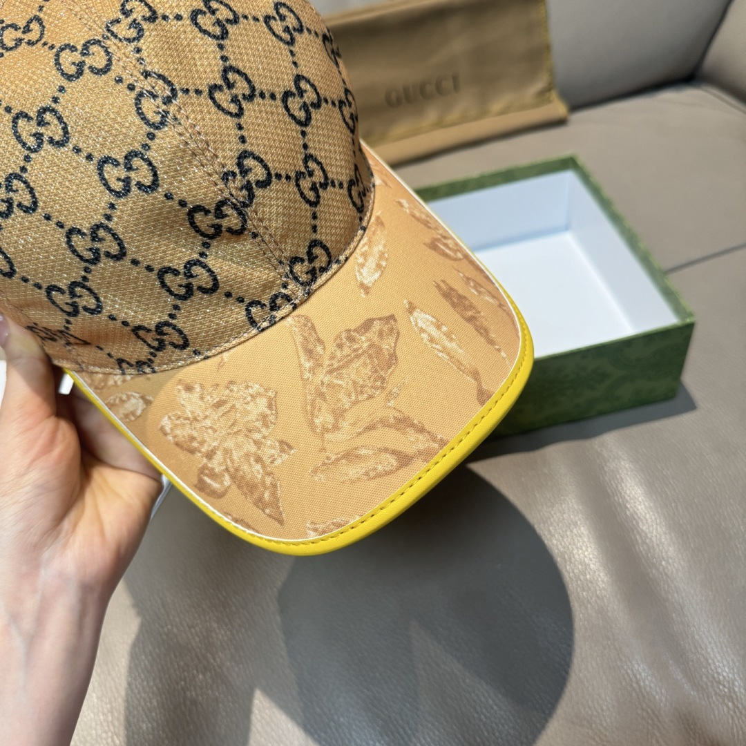 原单版本出货！配盒子布袋，Gucci(古奇)最新原单棒球帽，专柜1:1开模订制，最高版本，原版帆布料+头