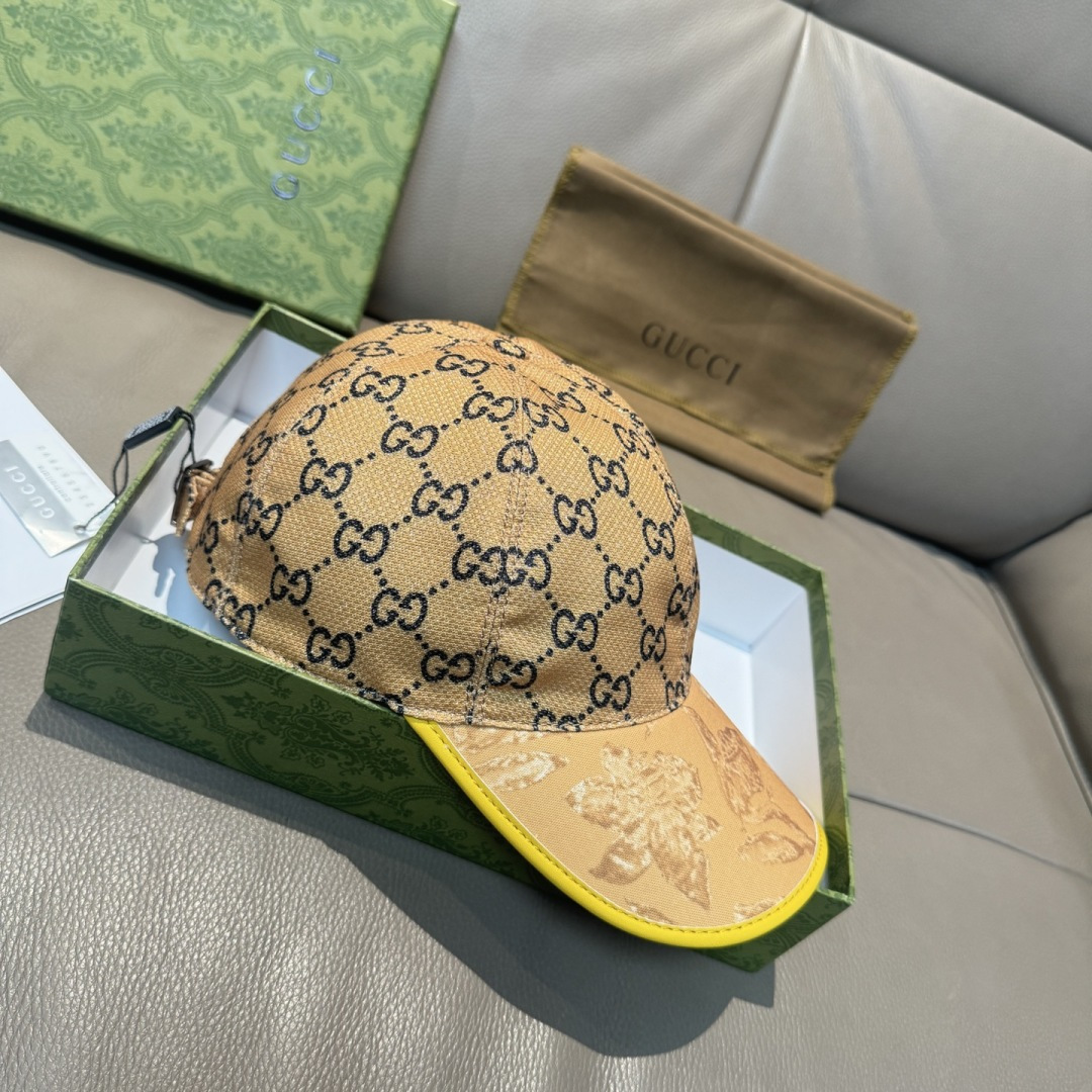 原单版本出货！配盒子布袋，Gucci(古奇)最新原单棒球帽，专柜1:1开模订制，最高版本，原版帆布料+头