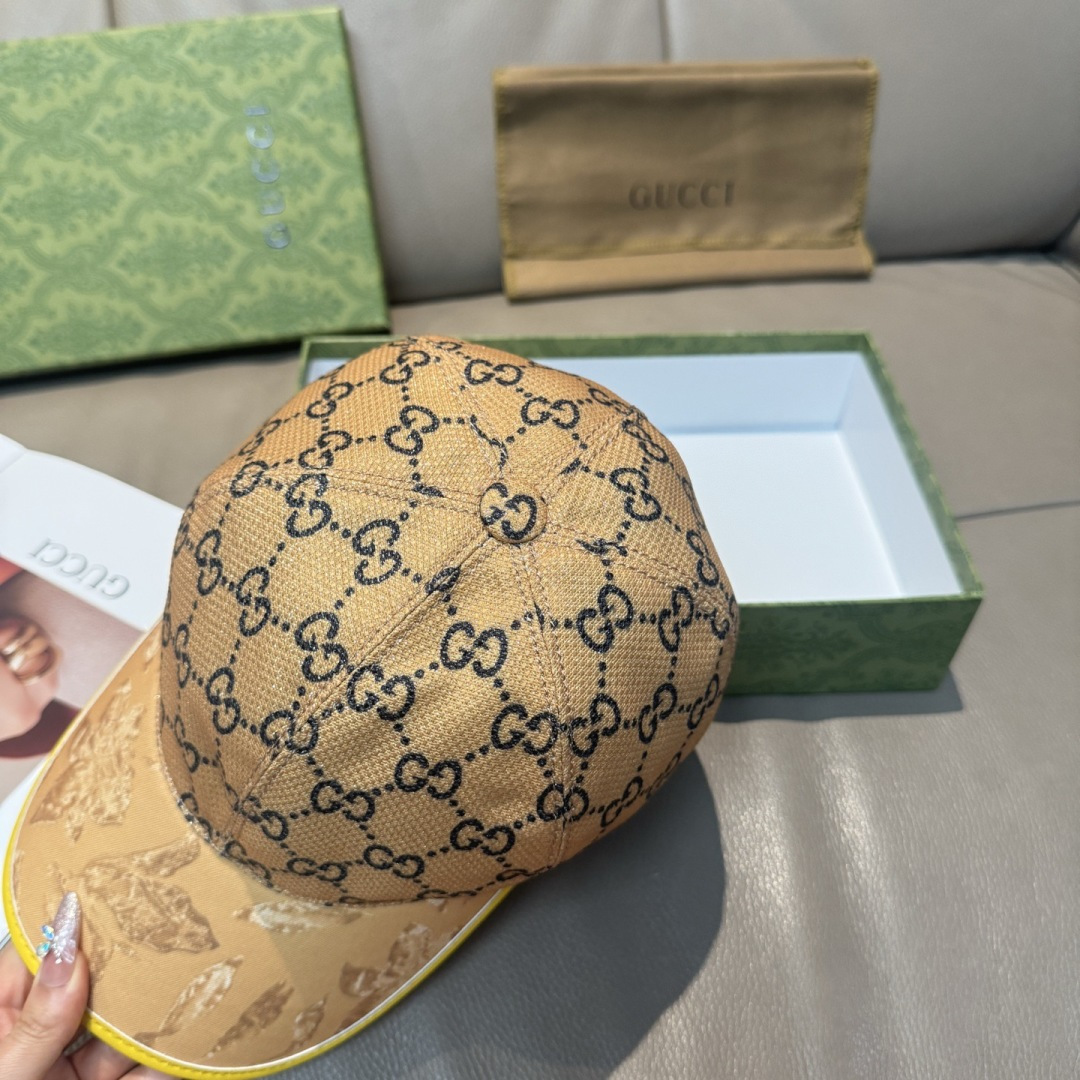 原单版本出货！配盒子布袋，Gucci(古奇)最新原单棒球帽，专柜1:1开模订制，最高版本，原版帆布料+头