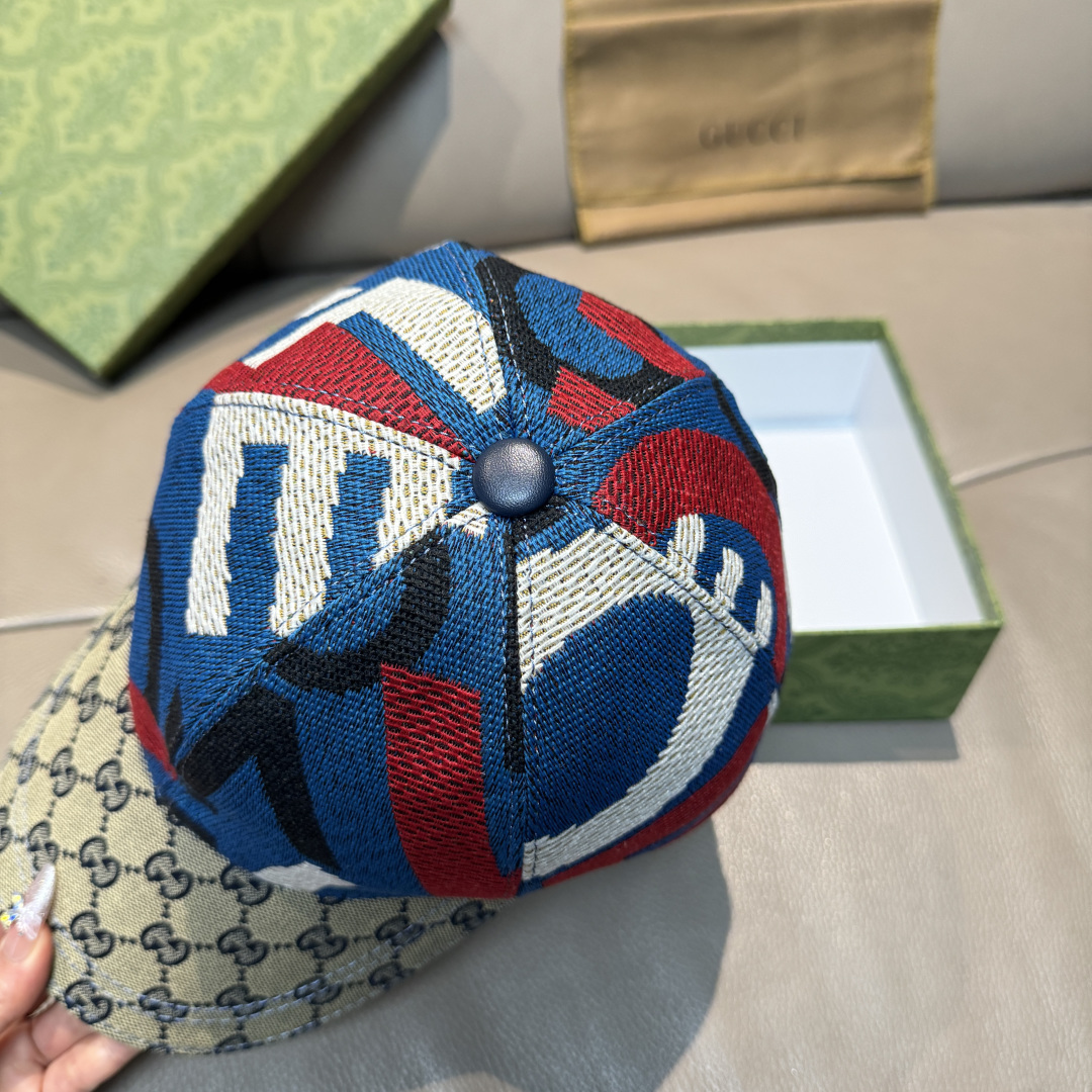 古奇2025新款配盒子布袋，Gucci(古奇)新款原单棒球帽😍涂鸦艺术棒球帽😍专柜1:1开模订制，最高版