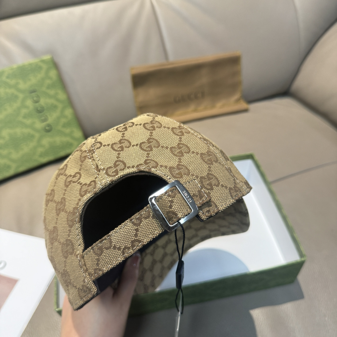 配盒子布袋，Gucci(古奇)新款原单棒球帽， 艺术字刺绣，1:1开模订制，重工刺绣，细节可媲美专柜，原
