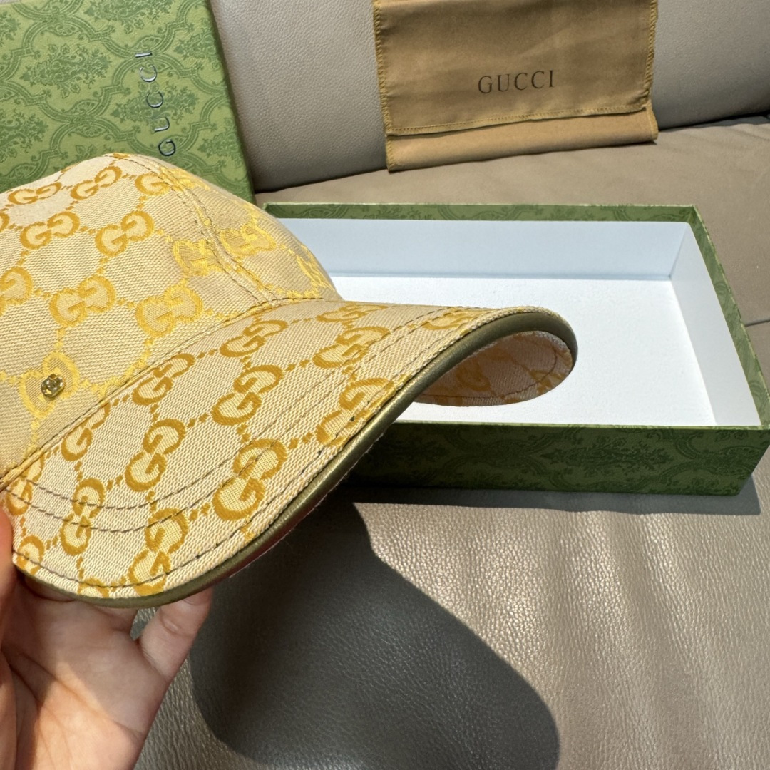 配包装布袋，Gucci(古奇)新款原单棒球帽， 金属小双G，专柜最新款，1:1开模订制，正版开模五金，原