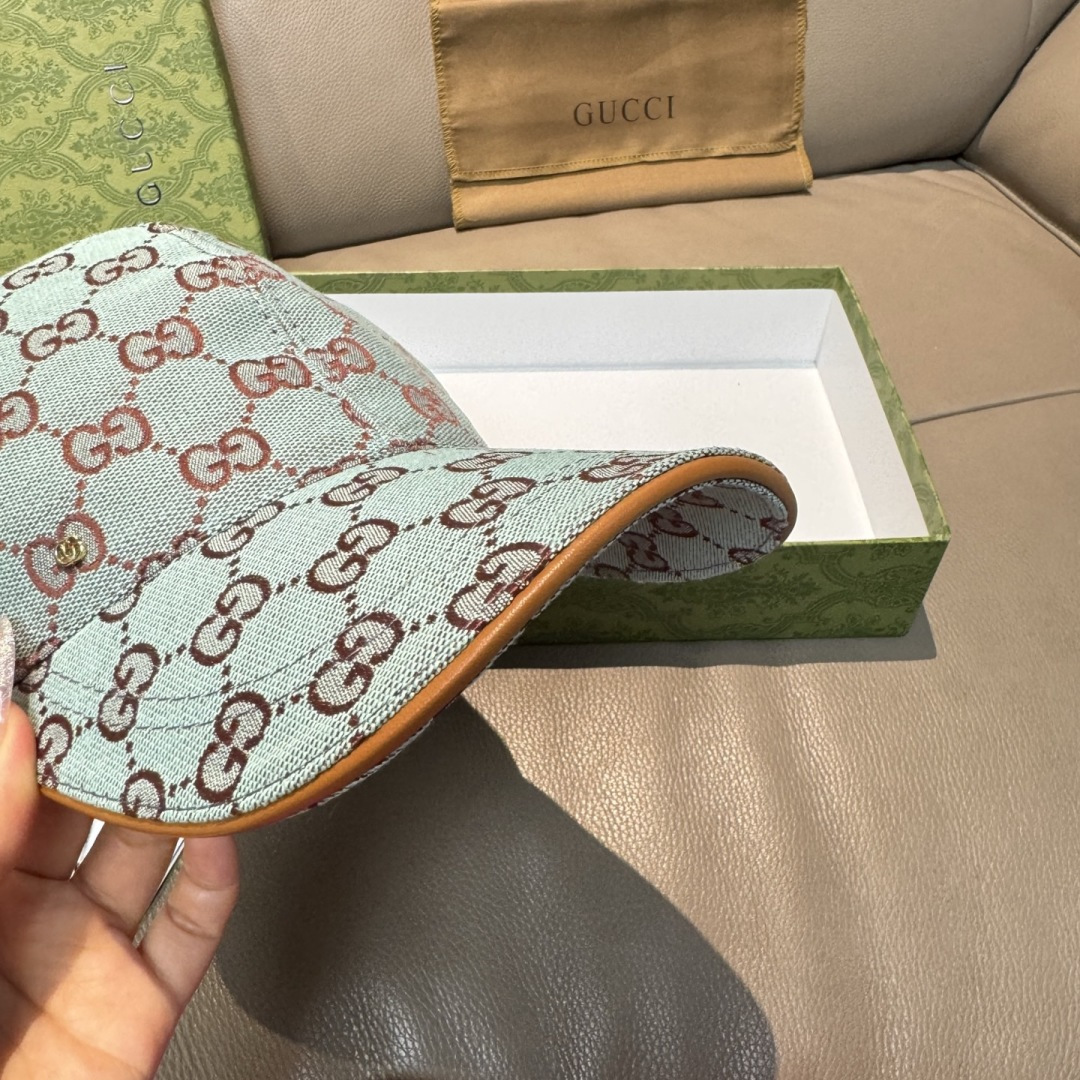 配包装布袋，Gucci(古奇)新款原单棒球帽， 金属小双G，专柜最新款，1:1开模订制，正版开模五金，原