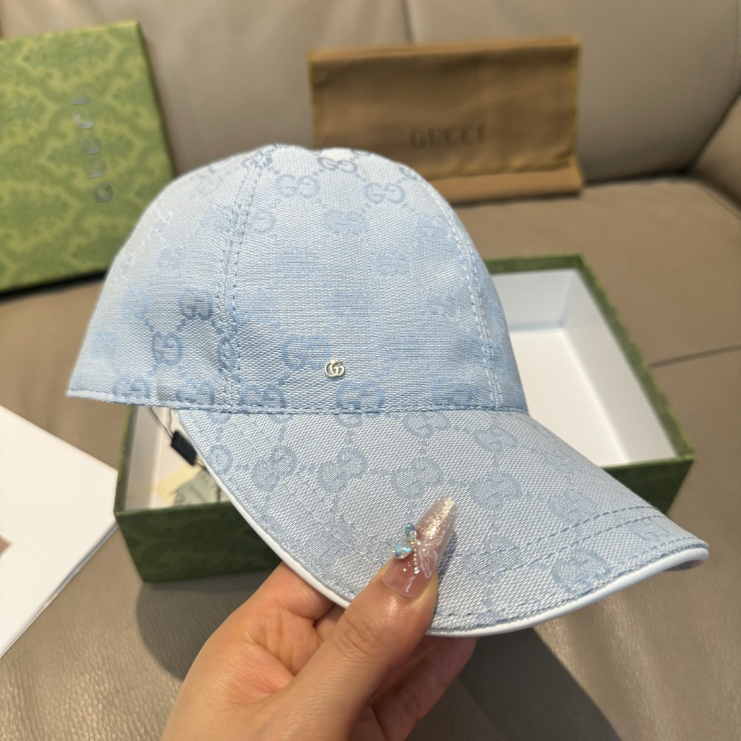 配包装布袋，Gucci(古奇)新款原单棒球帽， 金属小双G，专柜最新款，1:1开模订制，正版开模五金，原