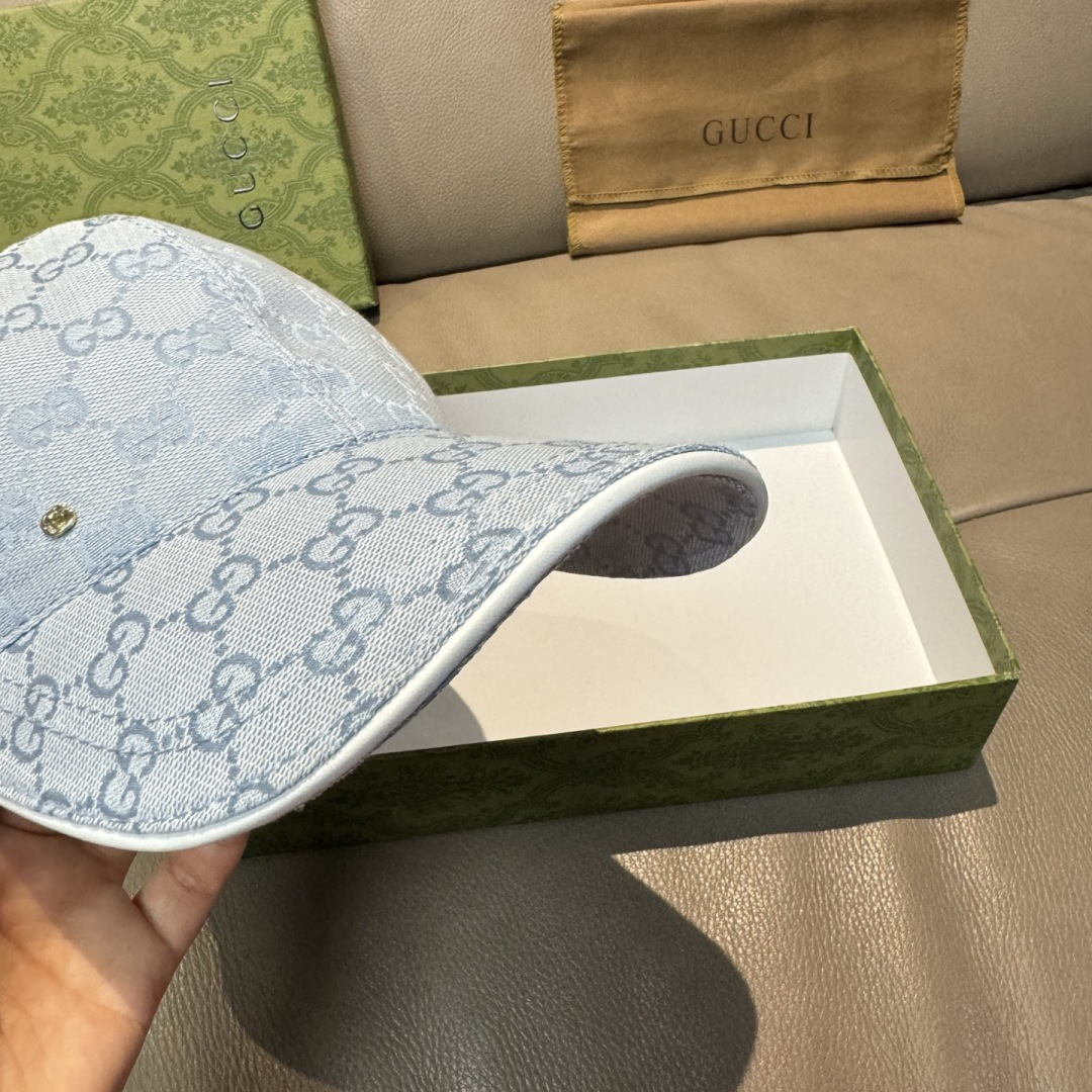 配包装布袋，Gucci(古奇)新款原单棒球帽， 金属小双G，专柜最新款，1:1开模订制，正版开模五金，原