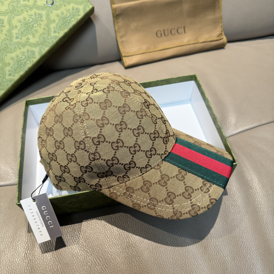 原单版本出货！配盒子布袋，Gucci(古奇)最新原单棒球帽，宽版织带。专柜1:1开模订制，最高版本，原版