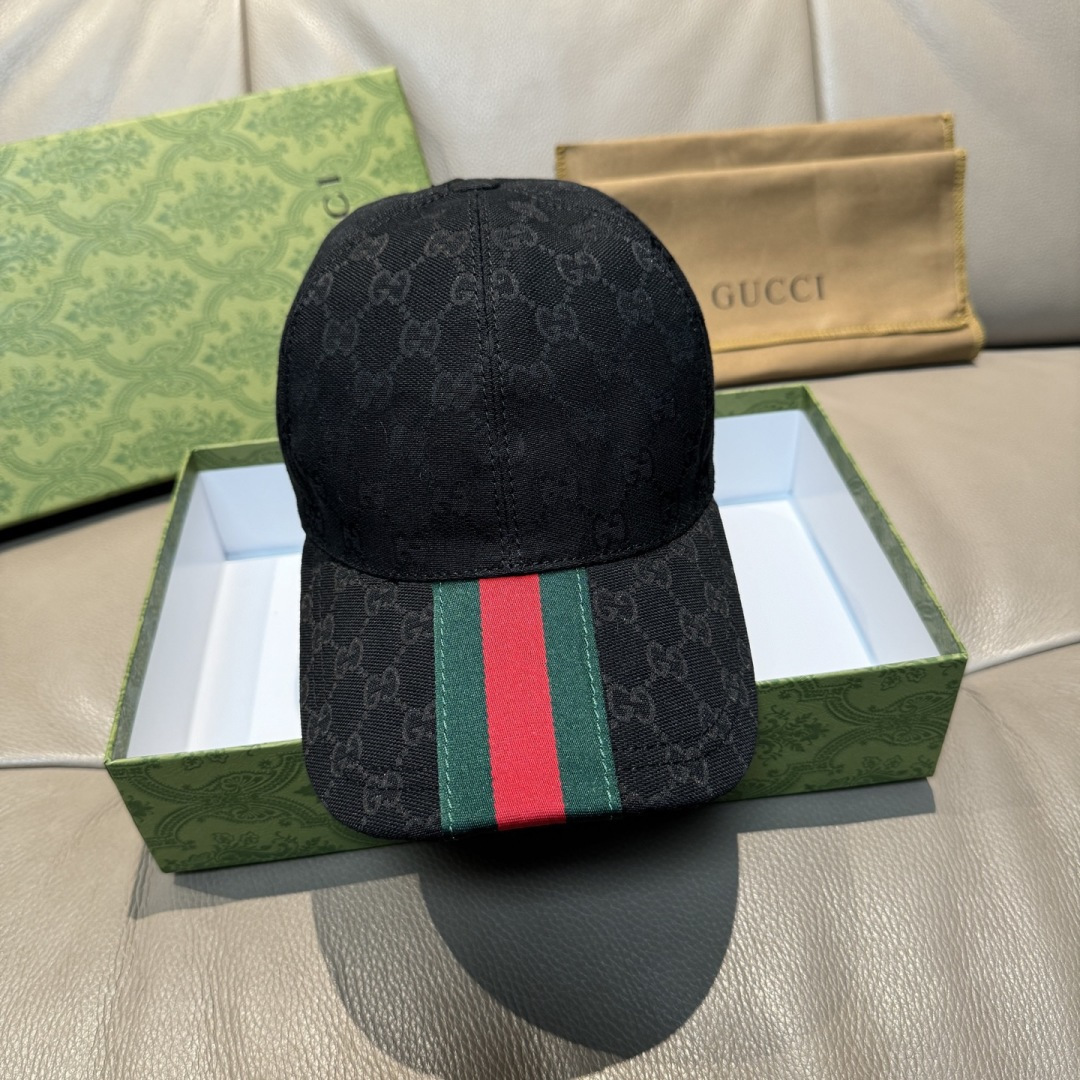 原单版本出货！配盒子布袋，Gucci(古奇)最新原单棒球帽，宽版织带。专柜1:1开模订制，最高版本，原版