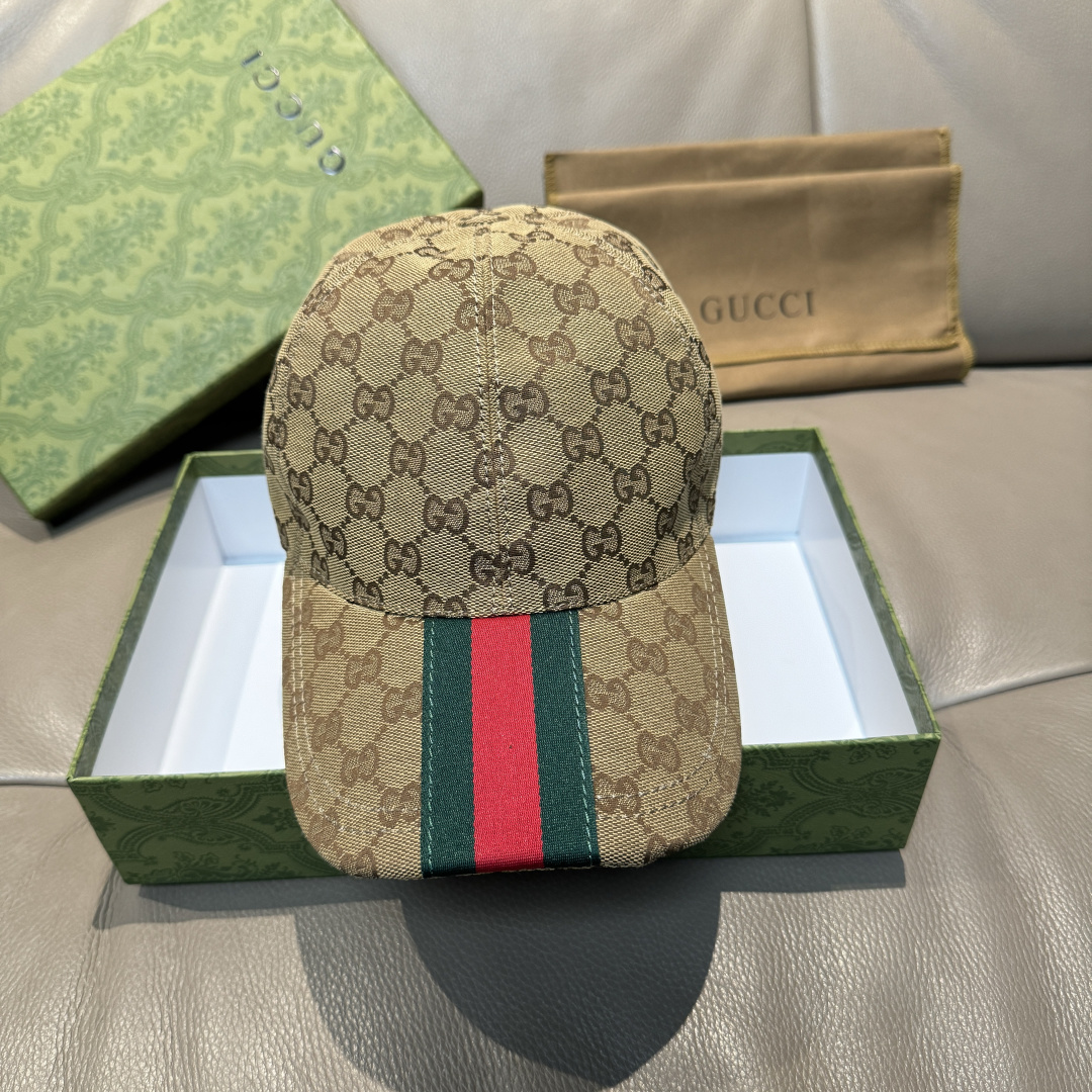 原单版本出货！配盒子布袋，Gucci(古奇)最新原单棒球帽，宽版织带。专柜1:1开模订制，最高版本，原版