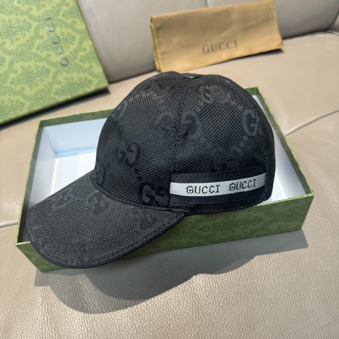 配包装布袋，Gucci古奇新款原单棒球帽， 大双G，专柜1:1开模订制，完美对花，原版帆布面料+头层牛皮