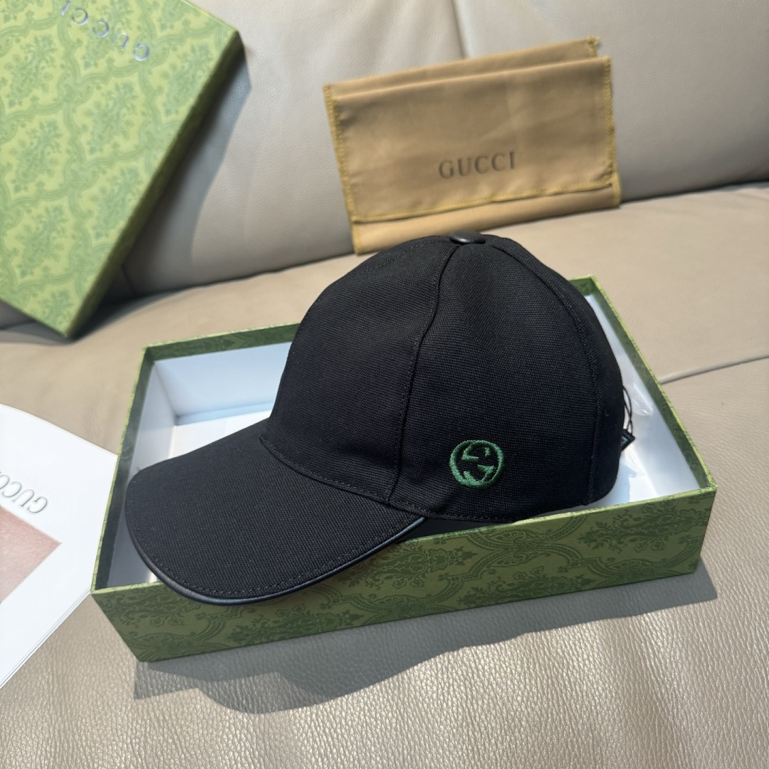 火爆新款回货！配盒子布袋，Gucci(古奇)最新款原单棒球帽，双G小刺绣，专柜1:1开模订制，专柜售价1