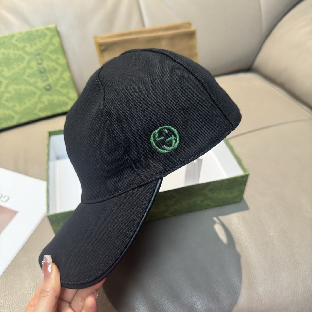 火爆新款回货！配盒子布袋，Gucci(古奇)最新款原单棒球帽，双G小刺绣，专柜1:1开模订制，专柜售价1