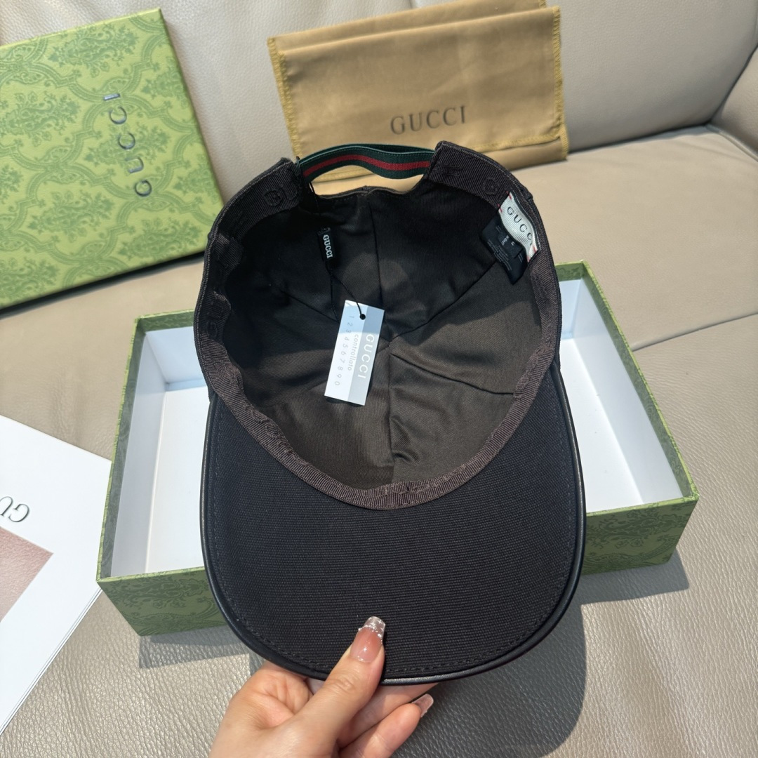 火爆新款回货！配盒子布袋，Gucci(古奇)最新款原单棒球帽，双G小刺绣，专柜1:1开模订制，专柜售价1