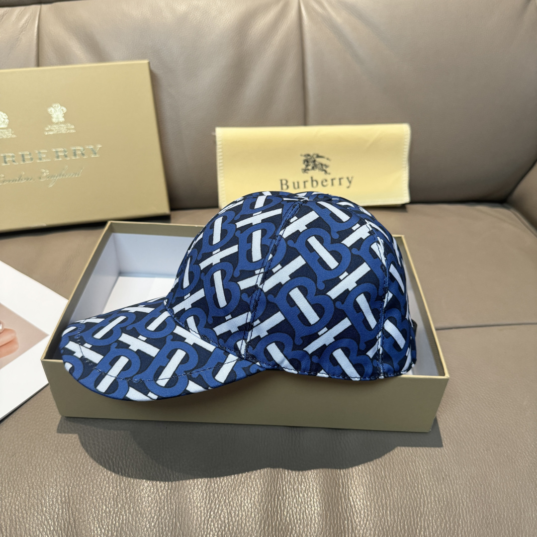 配盒子布袋，Burberry（巴宝莉）最新款棒球帽，正品开模订制，全新TB图纹，原版印花面料，做工细致无