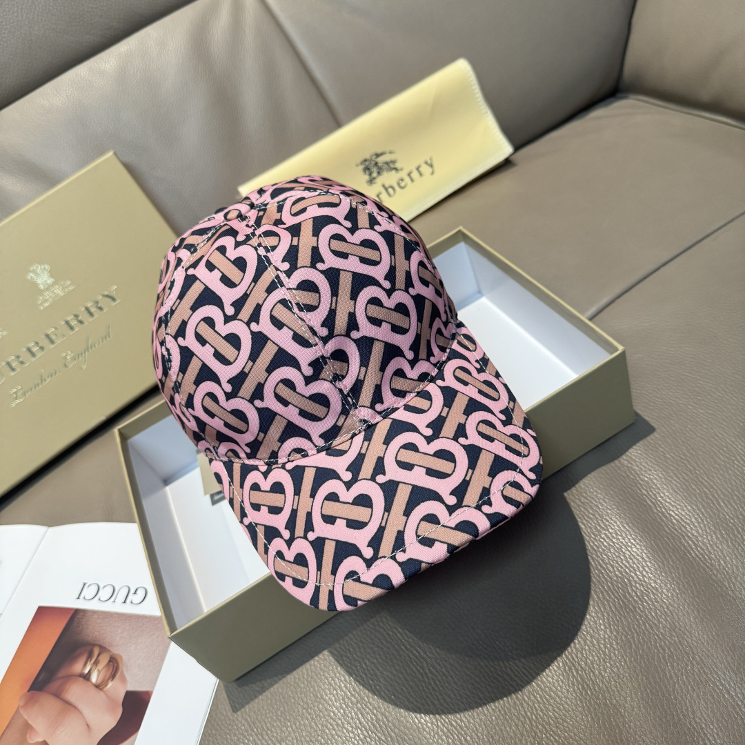 配盒子布袋，Burberry（巴宝莉）最新款棒球帽，正品开模订制，全新TB图纹，原版印花面料，做工细致无