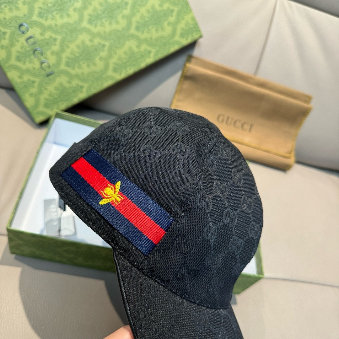 万年经典款出货！配盒子布袋，Gucci(古奇)经典原单棒球帽，蜜蜂织带，专柜1:1开模订制，最高版本，原
