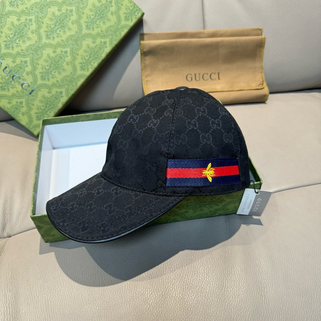 万年经典款出货！配盒子布袋，Gucci(古奇)经典原单棒球帽，蜜蜂织带，专柜1:1开模订制，最高版本，原