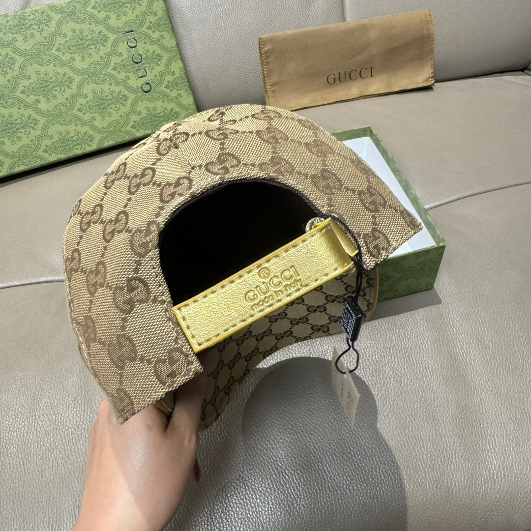 配包装布袋，Gucci(古奇)新款原单棒球帽， 金属双G，专柜最新款，1:1开模订制，正版开模五金，原版