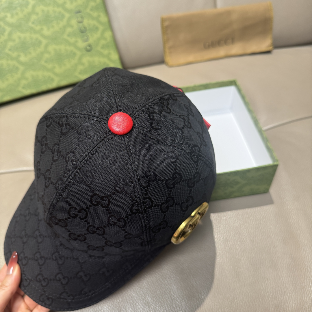 配包装布袋，Gucci(古奇)新款原单棒球帽， 金属双G，专柜最新款，1:1开模订制，正版开模五金，原版