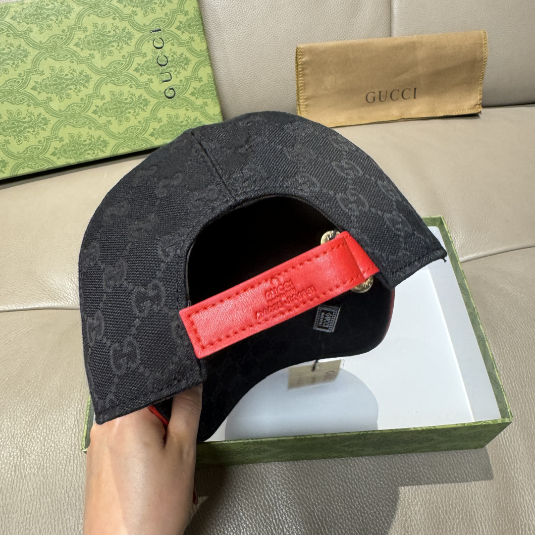 配包装布袋，Gucci(古奇)新款原单棒球帽， 金属双G，专柜最新款，1:1开模订制，正版开模五金，原版