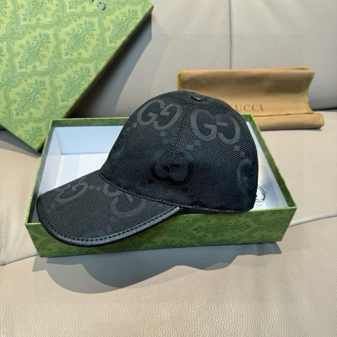 配包装布袋，Gucci古奇新款原单棒球帽， 大双G，专柜1:1开模订制，原版帆布面料+头层牛皮，轻盈透气