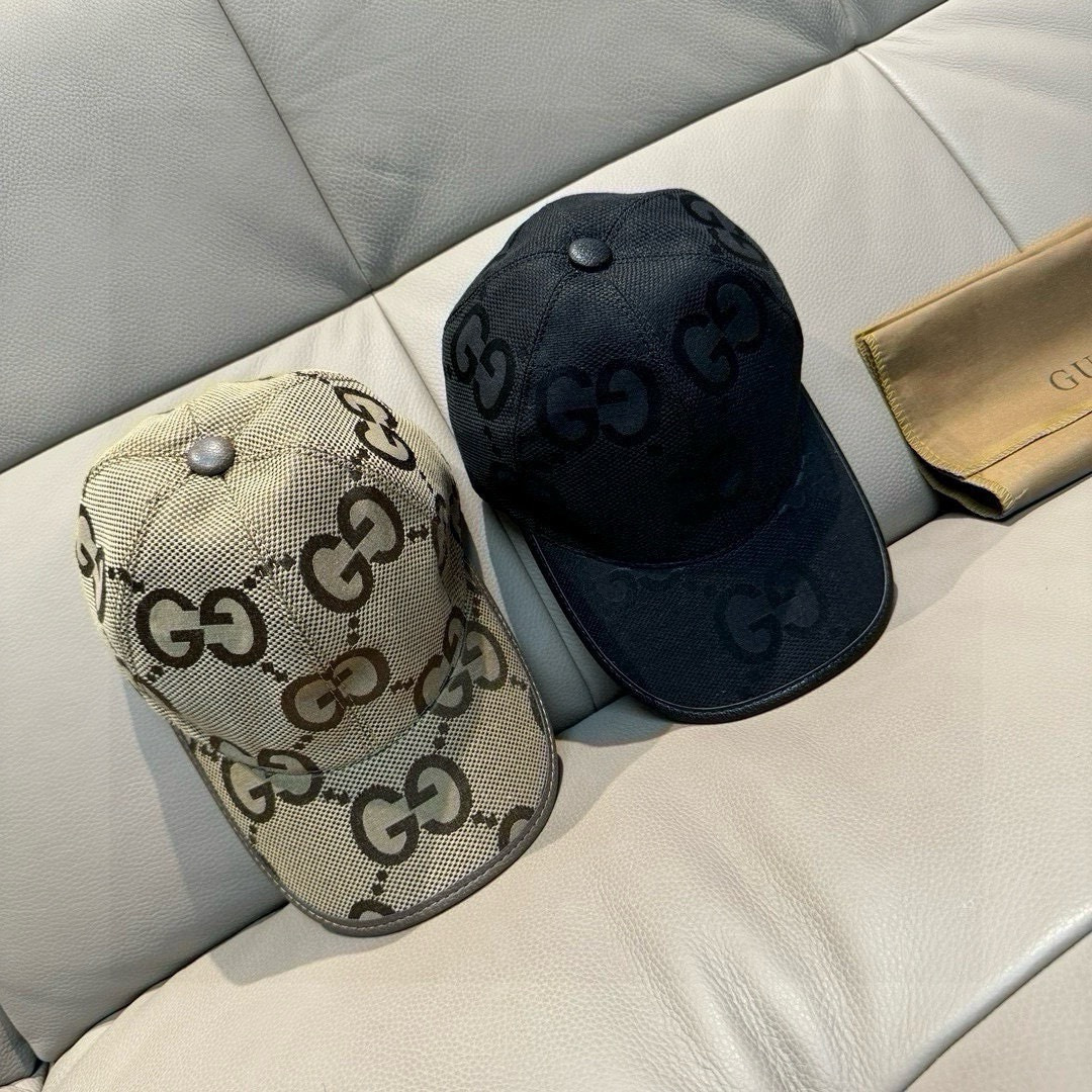 配包装布袋，Gucci古奇新款原单棒球帽， 大双G，专柜1:1开模订制，原版帆布面料+头层牛皮，轻盈透气