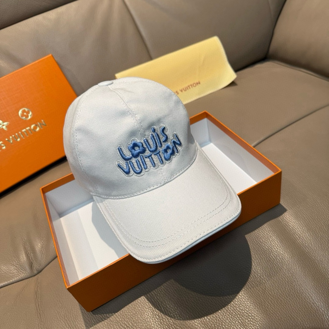 配盒子布袋，LV(路易威登)新款原单棒球帽，LV刺绣，专柜1:1开模订制，原版帆布面料+头层牛皮，精细刺
