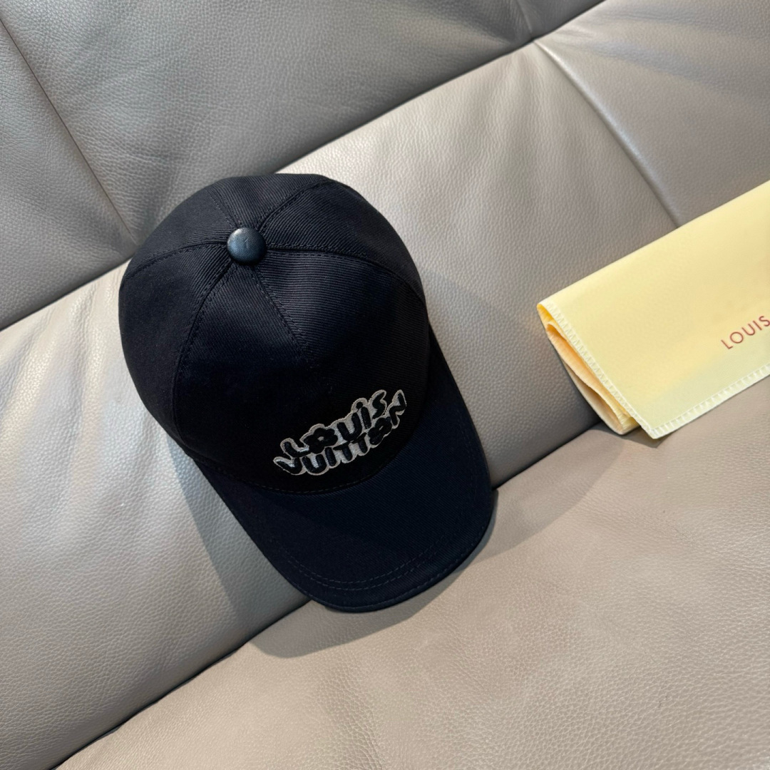 配盒子布袋，LV(路易威登)新款原单棒球帽，LV刺绣，专柜1:1开模订制，原版帆布面料+头层牛皮，精细刺