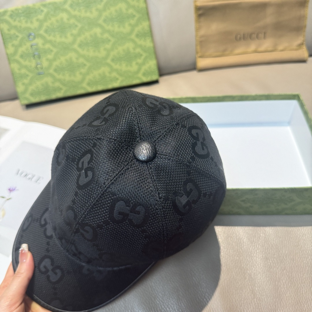 配包装布袋，Gucci古奇新款原单棒球帽， 大双G，专柜1:1开模订制，原版帆布面料+头层牛皮，轻盈透气