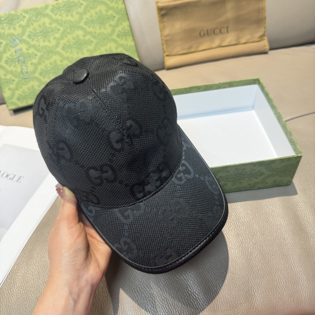 配包装布袋，Gucci古奇新款原单棒球帽， 大双G，专柜1:1开模订制，原版帆布面料+头层牛皮，轻盈透气