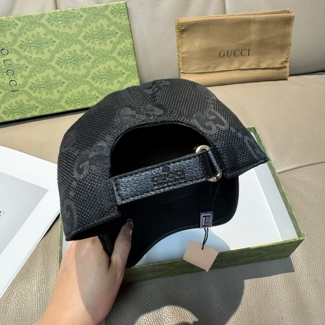配包装布袋，Gucci古奇新款原单棒球帽， 大双G，专柜1:1开模订制，原版帆布面料+头层牛皮，轻盈透气