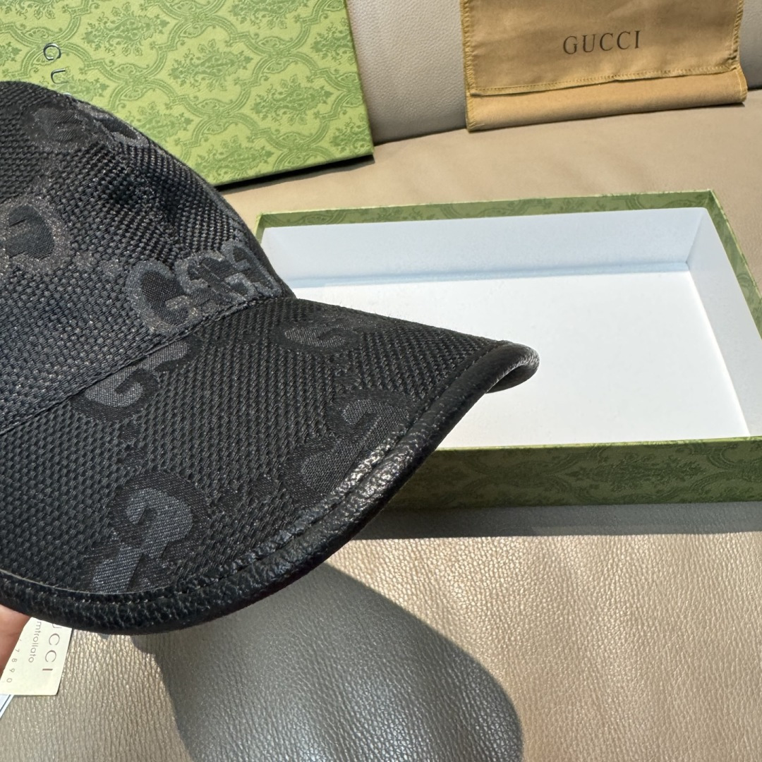 配包装布袋，Gucci古奇新款原单棒球帽， 大双G，专柜1:1开模订制，原版帆布面料+头层牛皮，轻盈透气