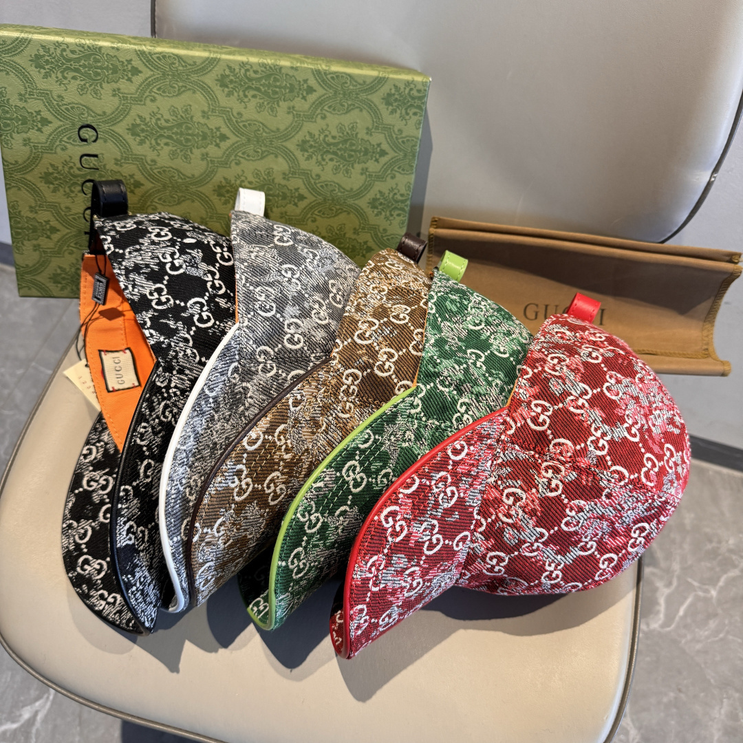 配盒子布袋，Gucci(古奇)经典原单棒球帽，双G牛仔提花，复古设计，专柜1:1开模订制！原版牛仔布料+