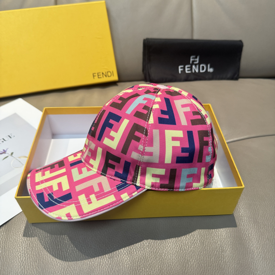 配盒子布袋，Fendi（芬迪）新款原单棒球帽， 双F提花，专柜常年热卖款，口碑极佳，1:1开模订制，原版