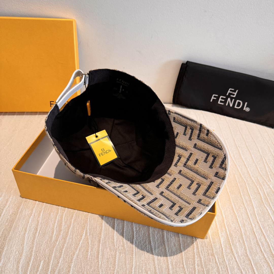 新款出货！配盒子布袋，Fendi（芬迪）新款原单棒球帽， 双F提花，专柜常年热卖款，口碑极佳，1:1开模