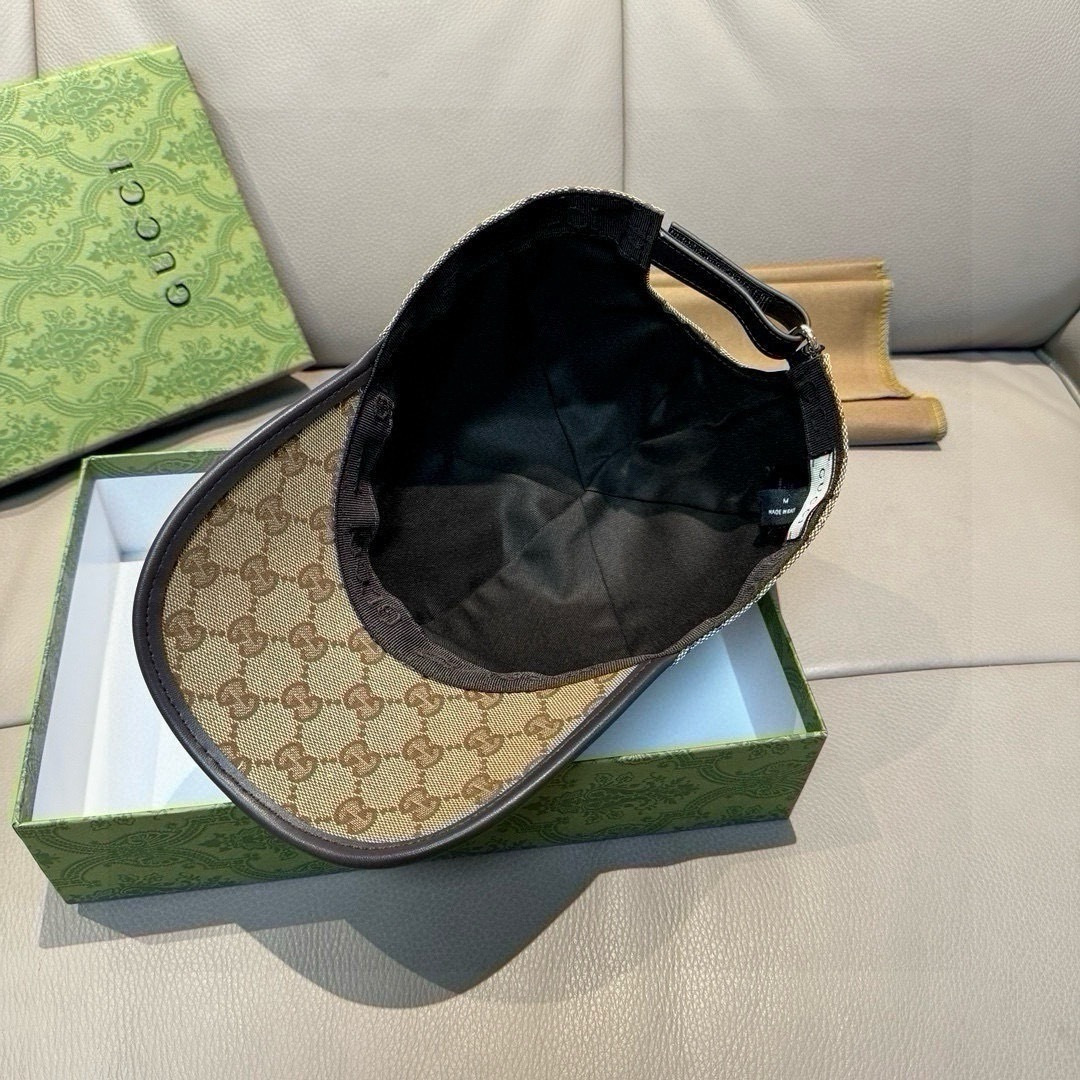 配盒子布袋，Gucci(古奇)新款原单棒球帽， 虎头织带，1:1开模订制，重工刺绣，细节可媲美专柜，原版