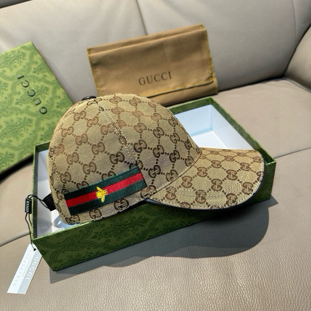 万年经典款出货！配盒子布袋，Gucci(古奇)经典原单棒球帽😍😍小蜜蜂，专柜1:1开模订制，最高版本，原