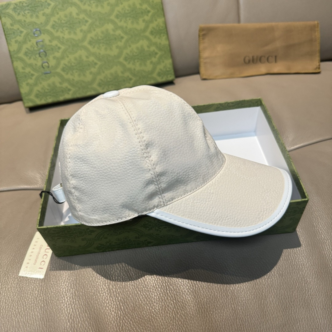 配包装布袋，Gucci古奇新款原单棒球帽， 大双G，专柜1:1开模订制，完美对花，原版帆布面料+头层牛皮