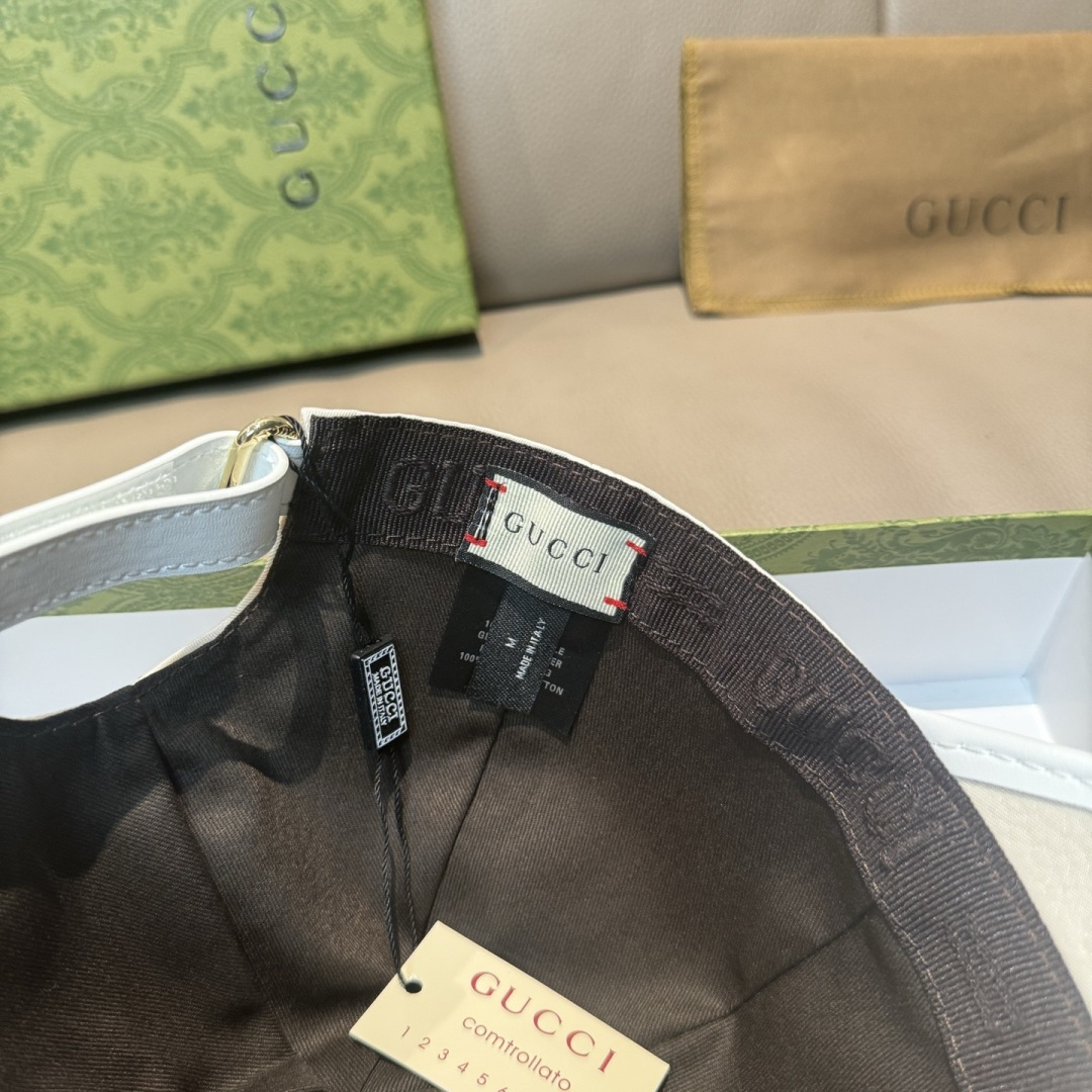 配包装布袋，Gucci古奇新款原单棒球帽， 大双G，专柜1:1开模订制，完美对花，原版帆布面料+头层牛皮