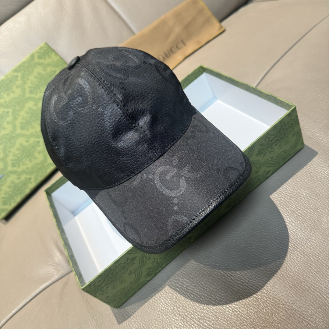 配包装布袋，Gucci古奇新款原单棒球帽， 大双G，专柜1:1开模订制，完美对花，原版帆布面料+头层牛皮