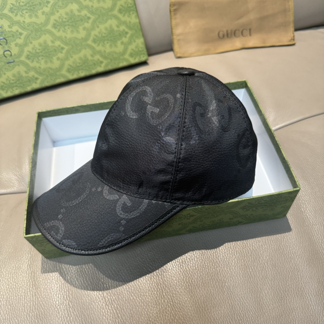 配包装布袋，Gucci古奇新款原单棒球帽， 大双G，专柜1:1开模订制，完美对花，原版帆布面料+头层牛皮