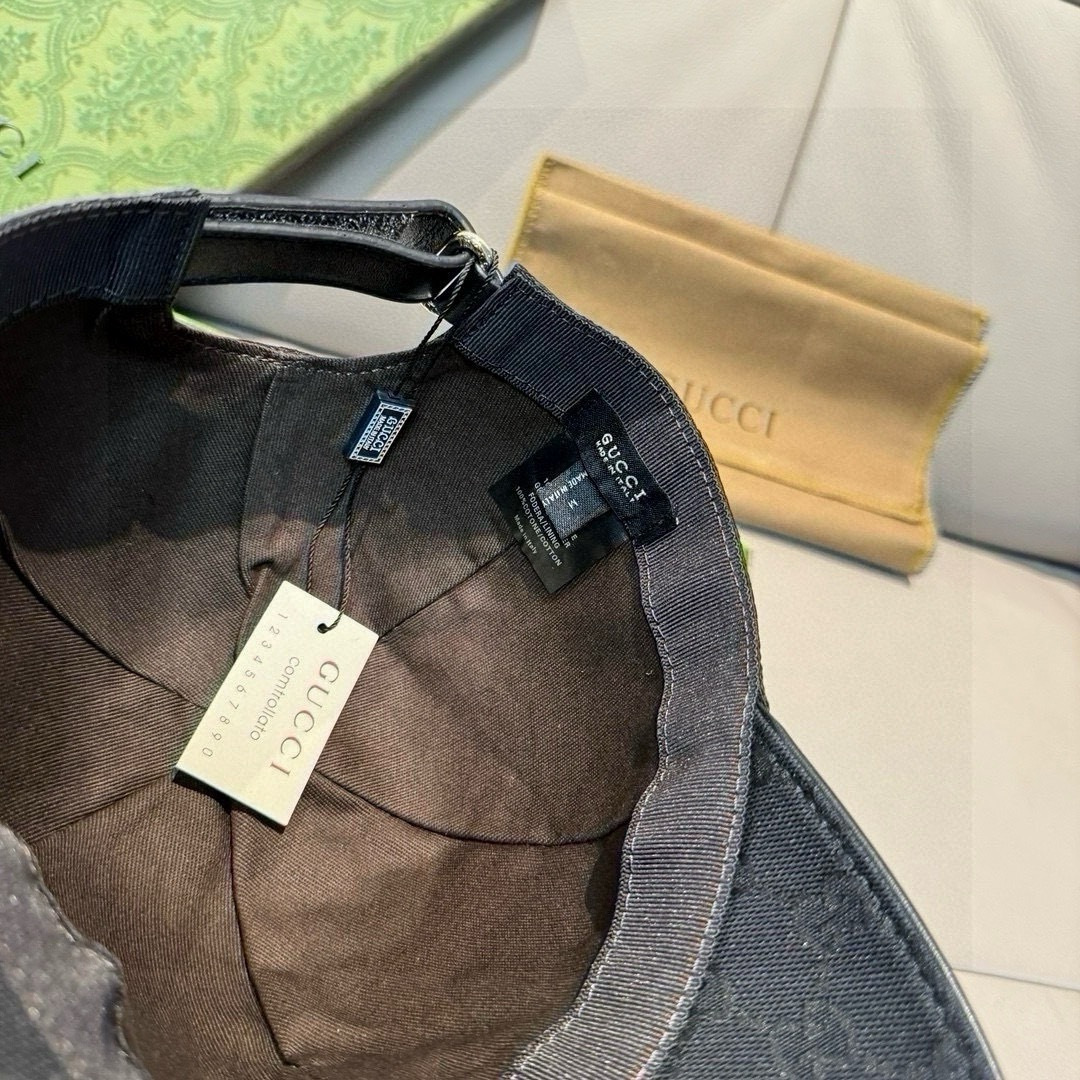 配盒子布袋，Gucci(古奇)新款原单棒球帽， 艺术字刺绣，1:1开模订制，重工刺绣，细节可媲美专柜，原
