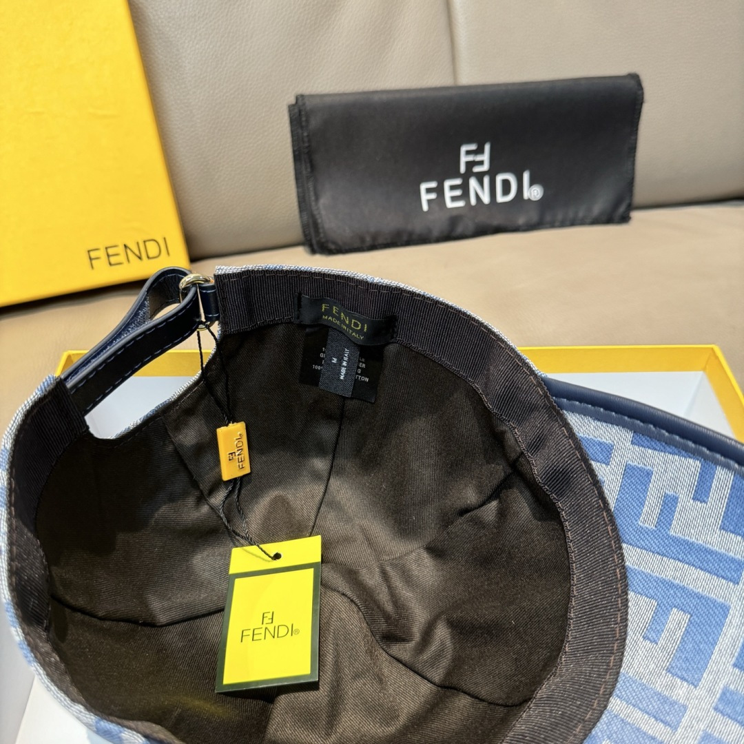 配盒子布袋，Fendi（芬迪）新款原单棒球帽， 双F提花，专柜常年热卖款，口碑极佳，1:1开模订制，原版