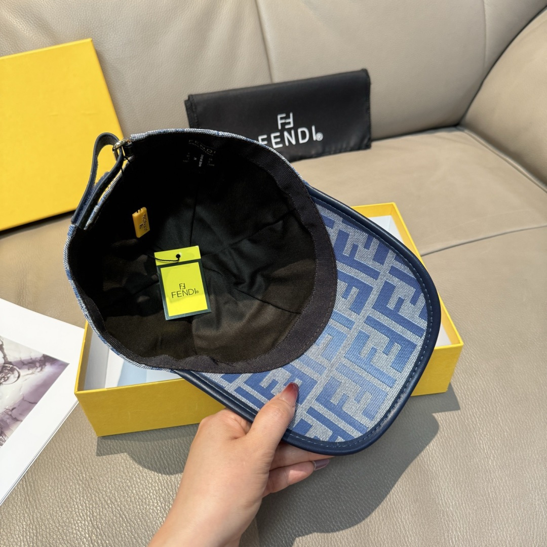 配盒子布袋，Fendi（芬迪）新款原单棒球帽， 双F提花，专柜常年热卖款，口碑极佳，1:1开模订制，原版