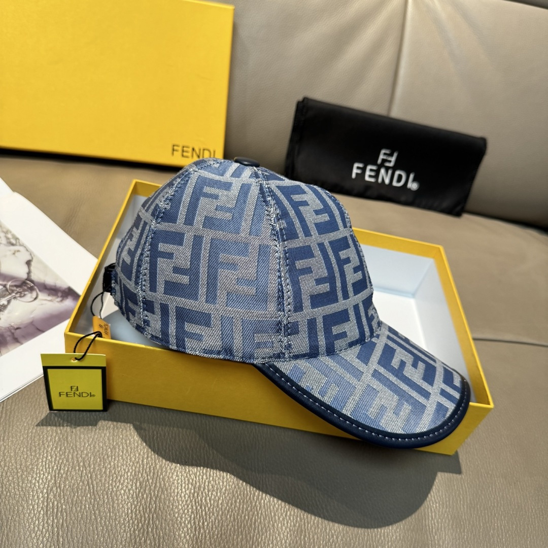 配盒子布袋，Fendi（芬迪）新款原单棒球帽， 双F提花，专柜常年热卖款，口碑极佳，1:1开模订制，原版