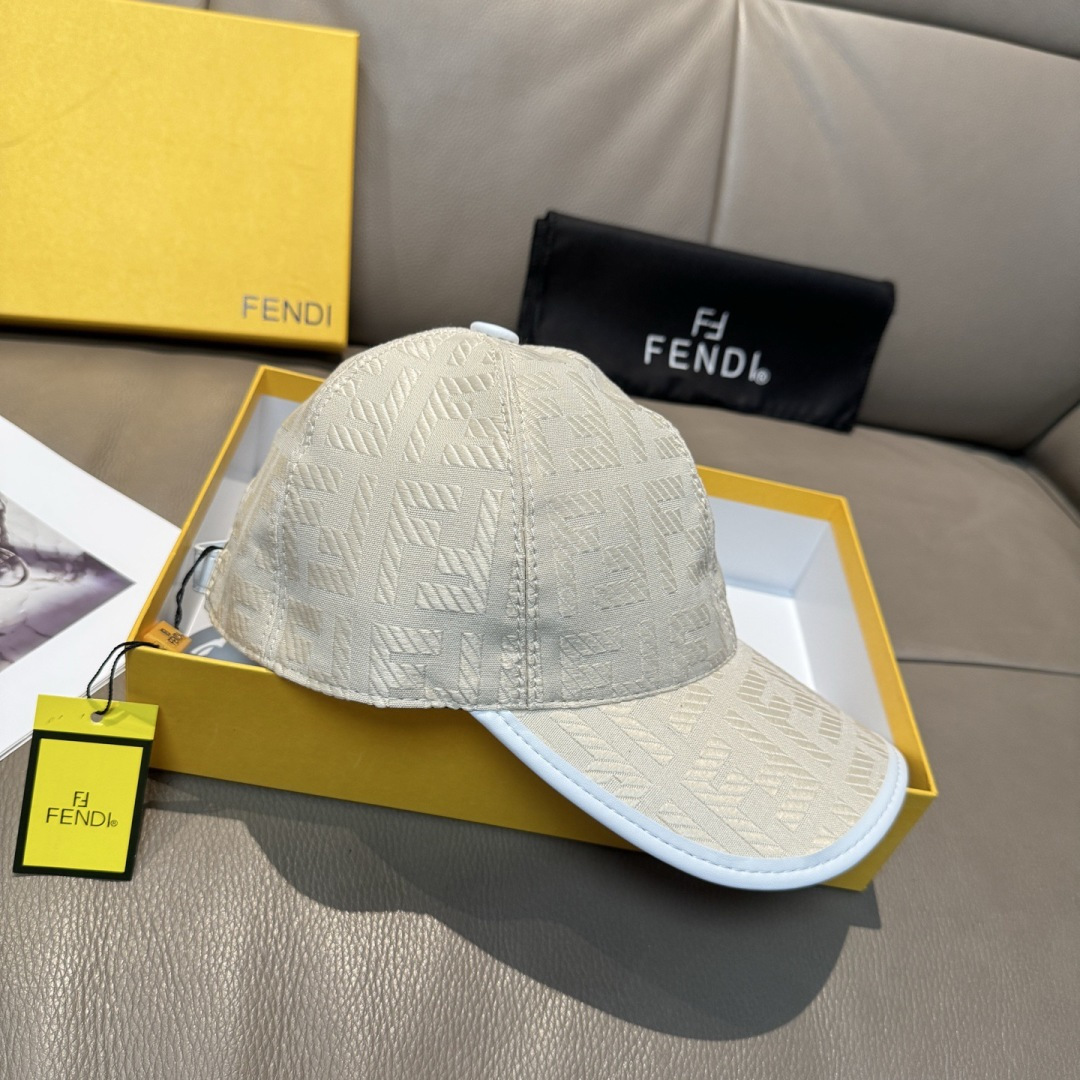配盒子布袋，Fendi（芬迪）新款原单棒球帽， 双F提花，专柜常年热卖款，口碑极佳，1:1开模订制，原版